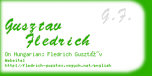 gusztav fledrich business card